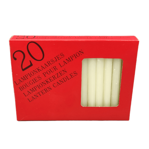 Kleine weiße Laternenkerzen 20St