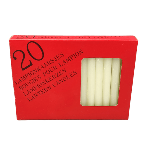 Kleine weiße Laternenkerzen 20St