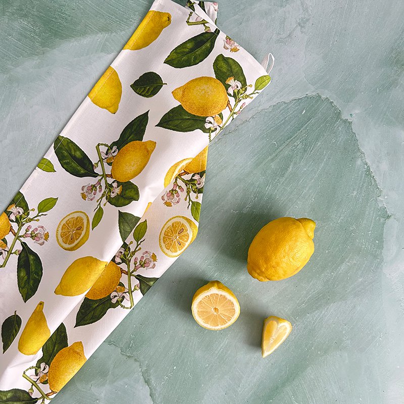 Organic tea towel - Lemon