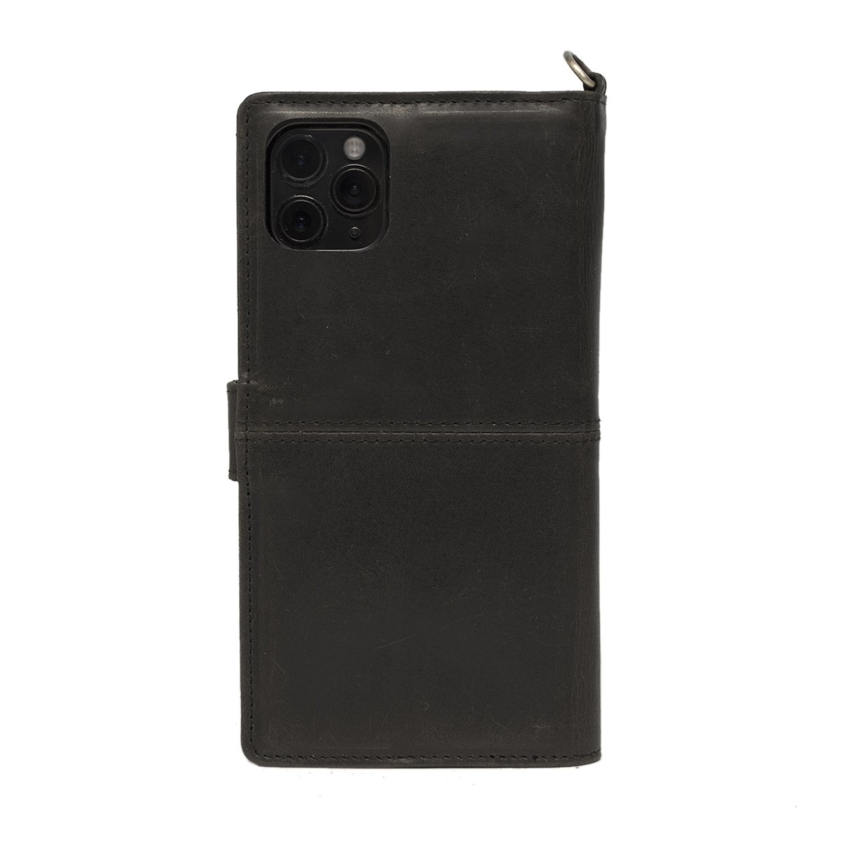 Apple iPhone 8 Plus Bookcase Hoesje Zwart Leer