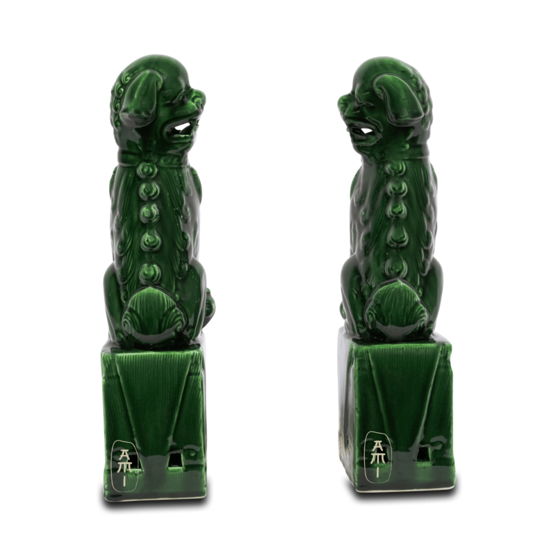green fu dog set