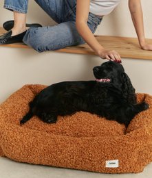 Mustard Shearling Hundeseng, Snozy