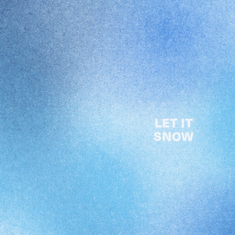 Risographie Postkarte – Let It Snow – DIN A6