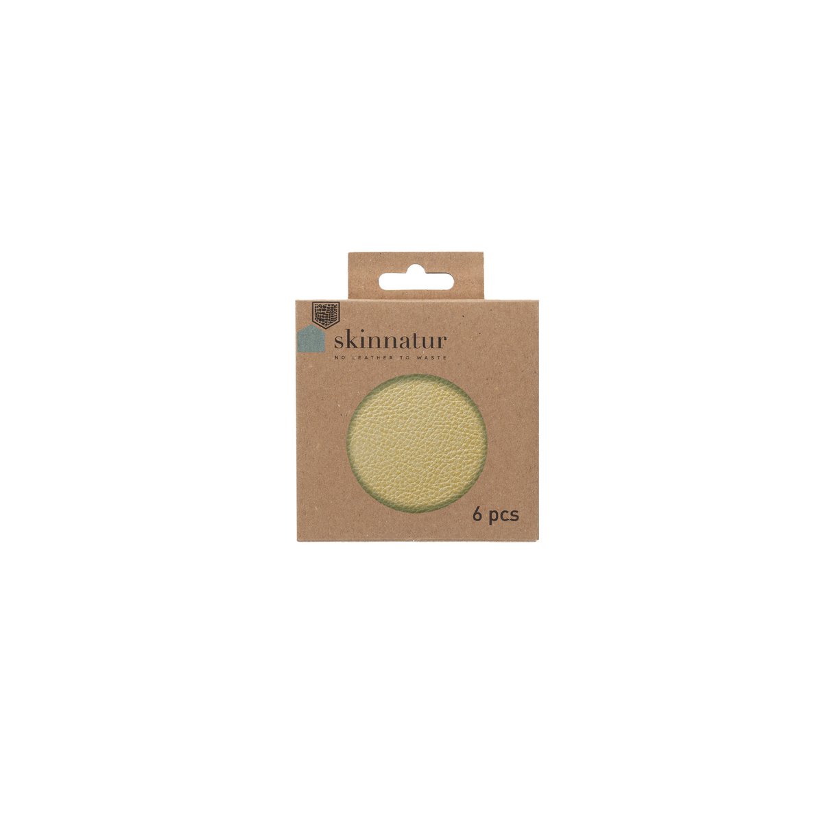 Sottobicchiere Skinnatur | pelle riciclata | Circa 10 cm | set da 6