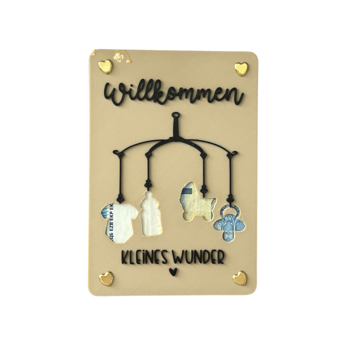 Money gift for the birth - money gift card baby - creative gift idea for new parents baby mobile