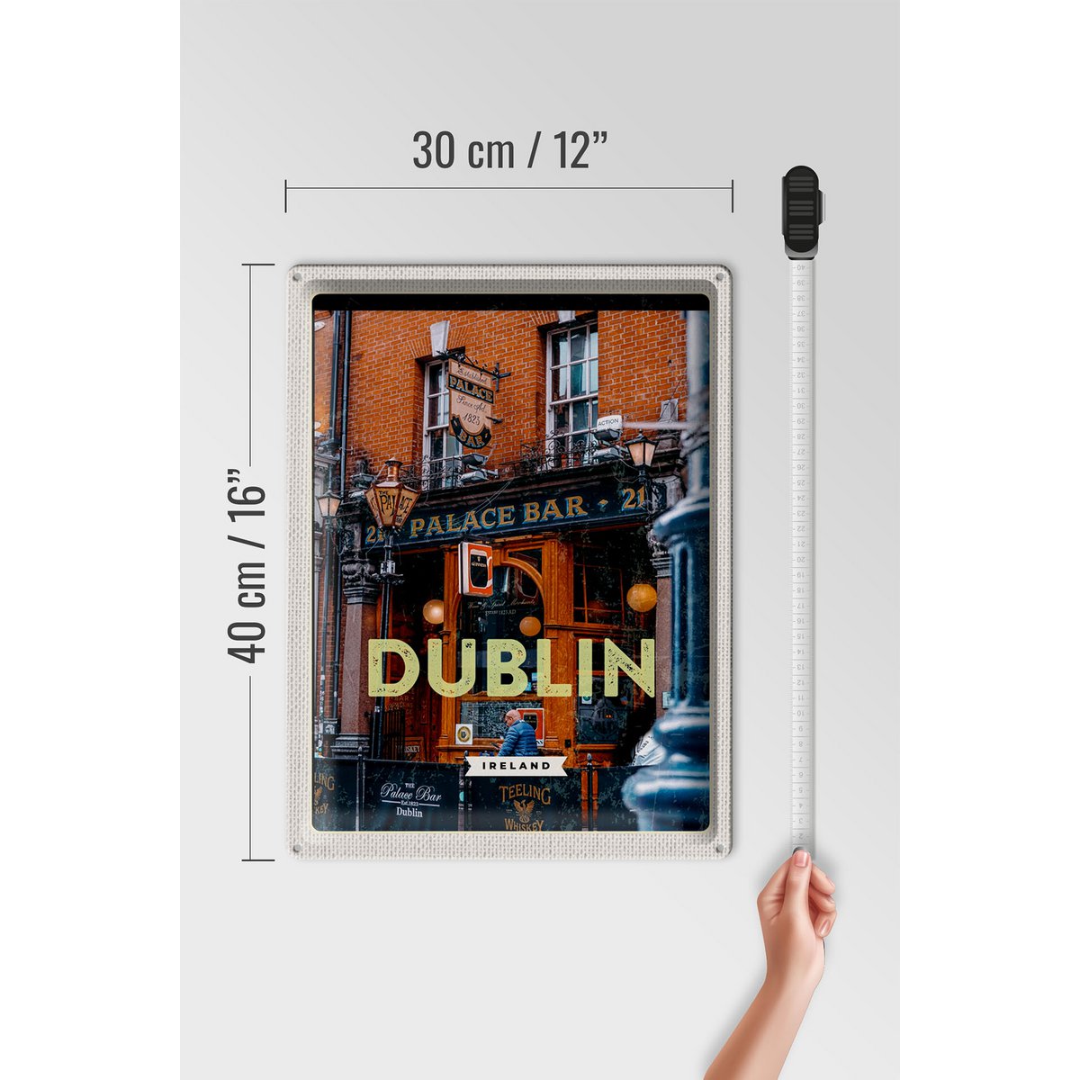 Tin Sign Travel 30x40cm Dublin Ireland Palace Bar Travel Destination