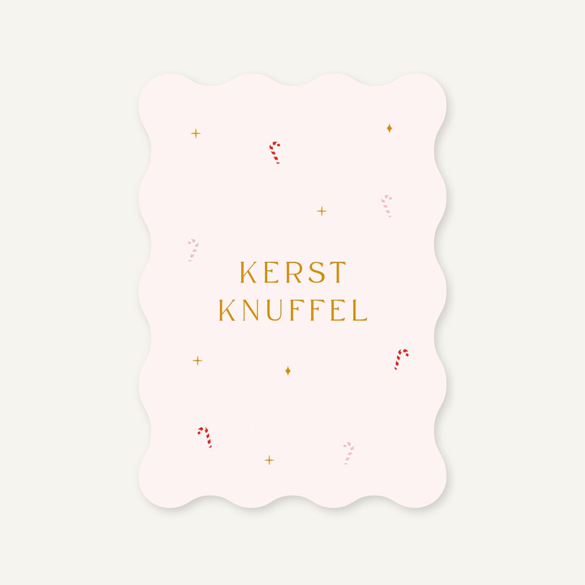 Card Christmas hug | Gold foil