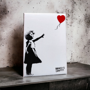 Banksys Graffiti-Kühlschrankmagnet – Mädchen mit rotem Ballon
