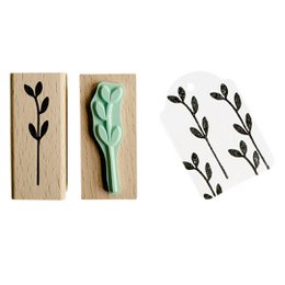 Wooden Stamp of a Stem with leaves