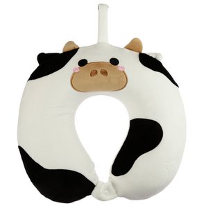 Relaxeazzz Kuh Plüsch Memory Foam Reisekissen