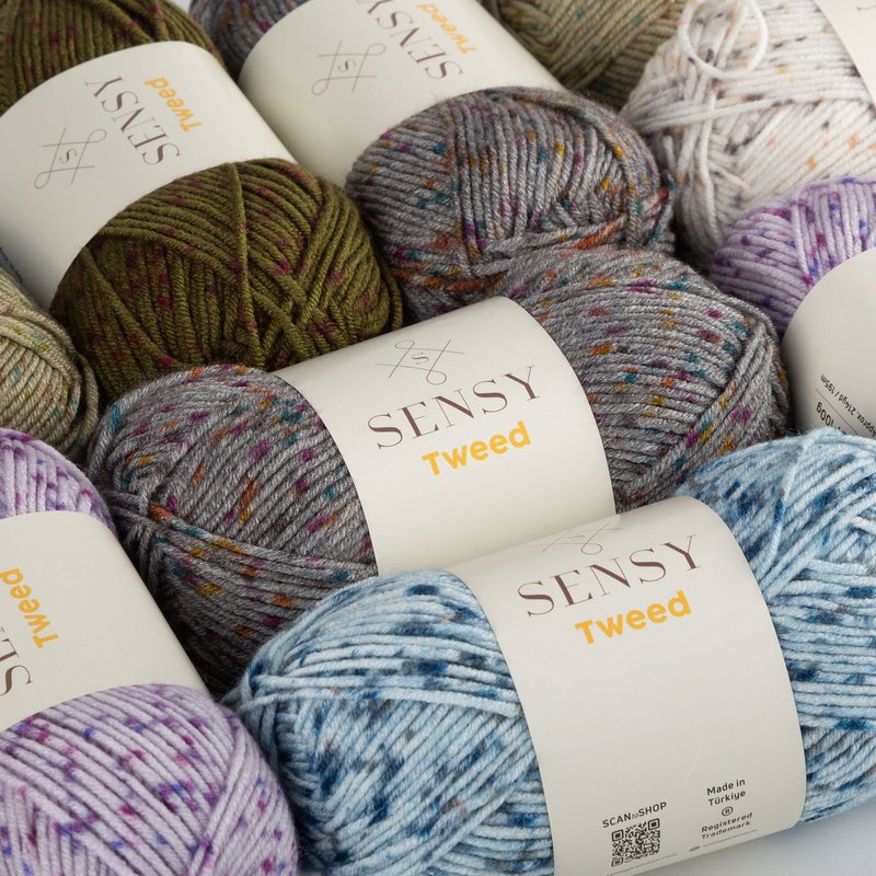 Sensy Tweed Garn, 3,5 oz, 214 Yards, Gauge 4 Medium