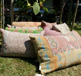 Housse de Coussin Vintage Kantha 40x60 cm