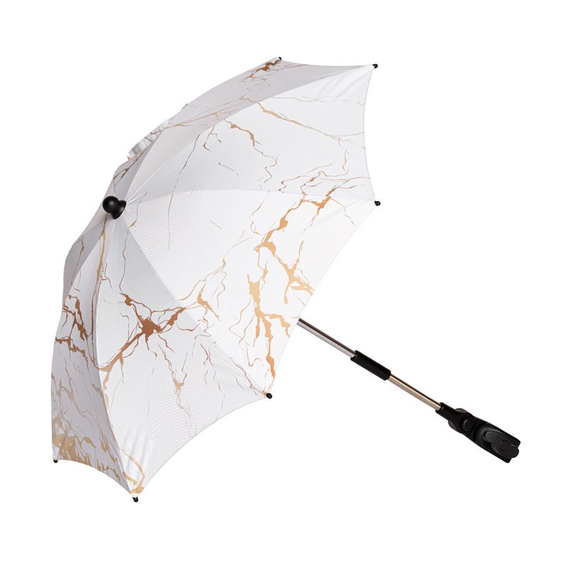 Bellasol - Marmo oro - Ombrellone passeggino/passeggino universale - Rivestimento speciale resistente ai raggi UV - 1 anno di garanzia