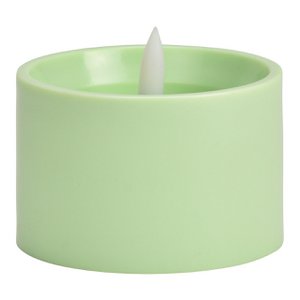 LED outdoor candle made of plastic with timer, green (W/H/D) 8x6x8cm, exclusive 2xAA