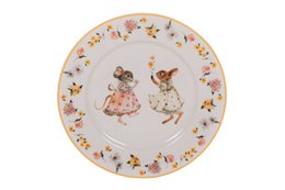Piatto dessert in porcellana Vintage friends 19 cm Isabelle Rose