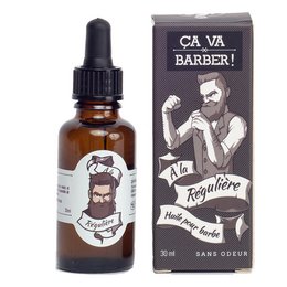 Organic beard oil in a 30 ml bottle, with a regular scent. Suitable for beard care.