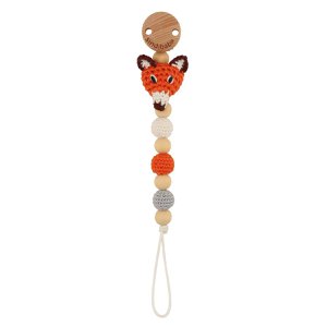 Crocheted pacifier chain fox FRED