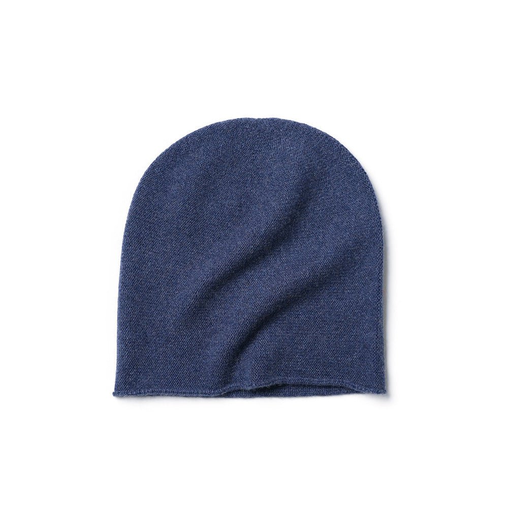 RIBBED POMPOM – 100% cashmere beanie with Pom-Pom