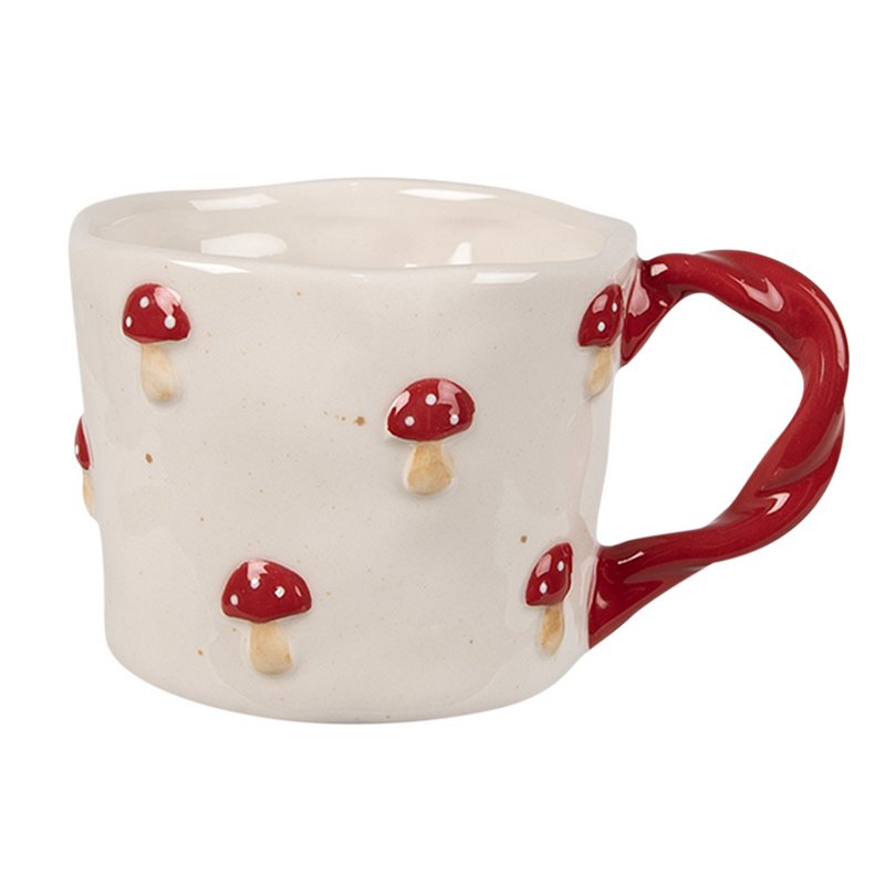 Mok 200 ml Beige Keramiek Paddenstoelen Theemok