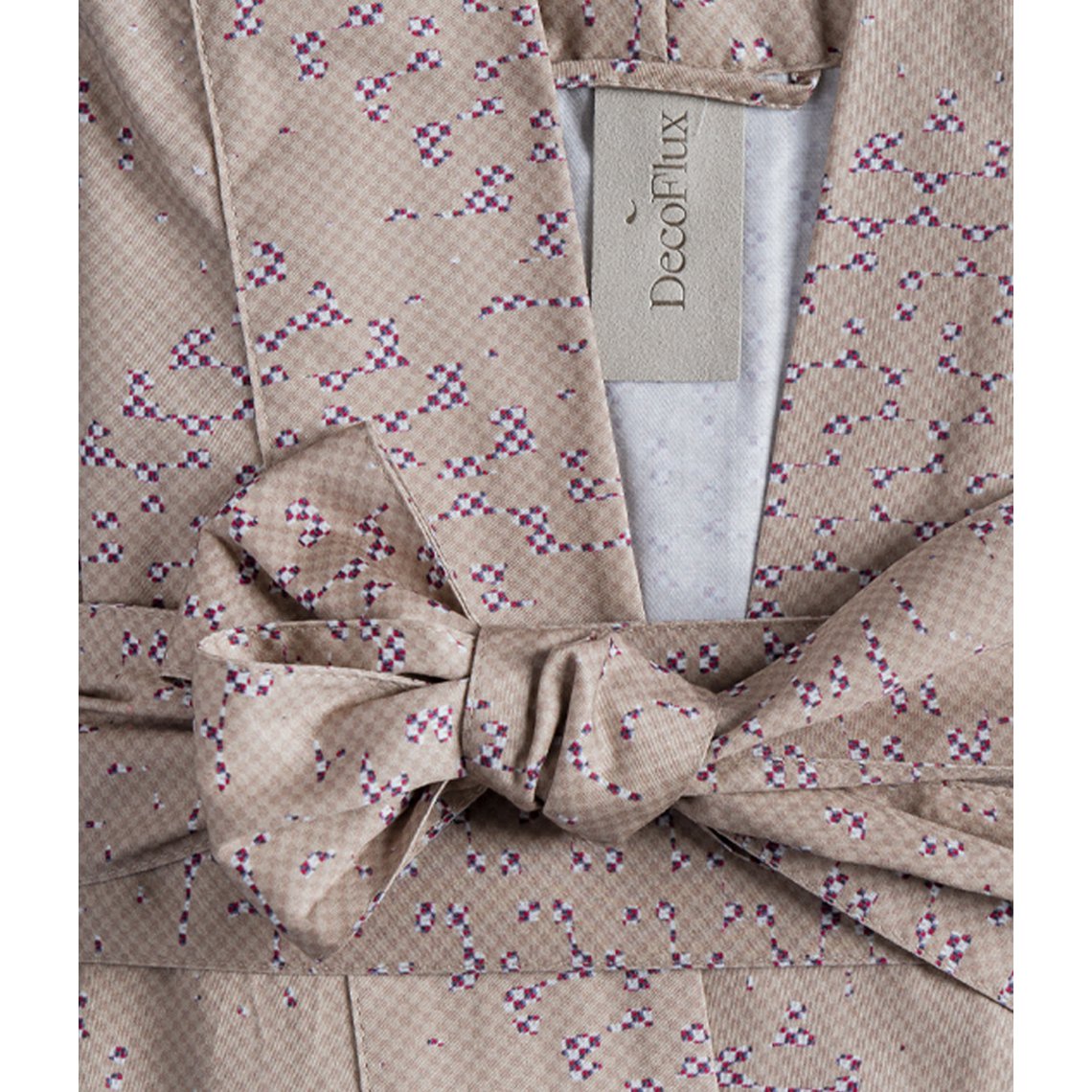 Bademantel Kimono Mesh Beige