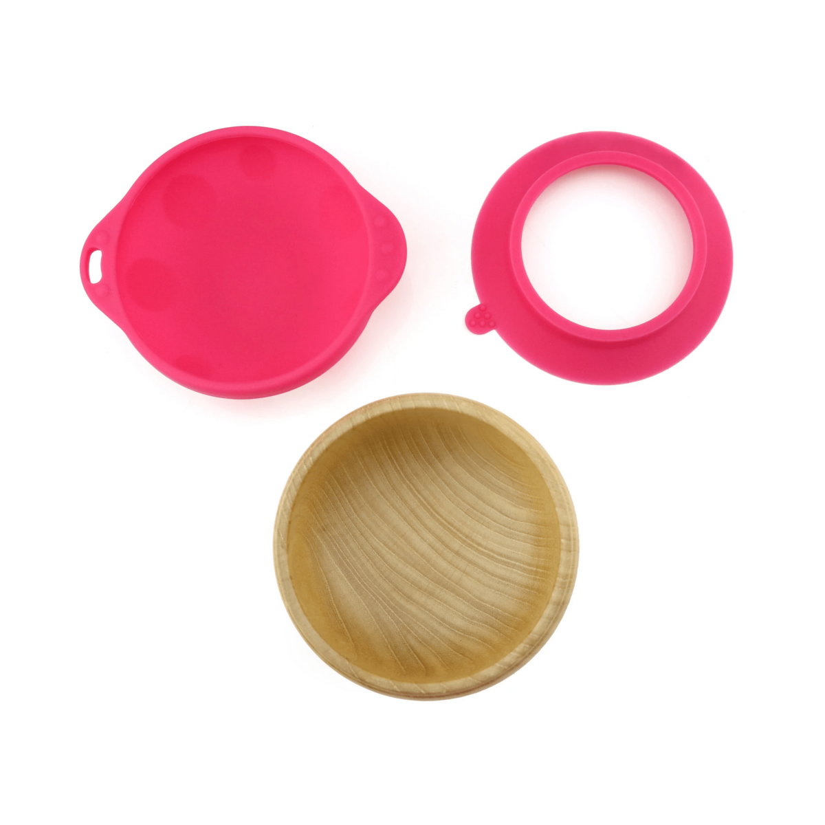 Haakaa Wood bowl with lid and suction cup