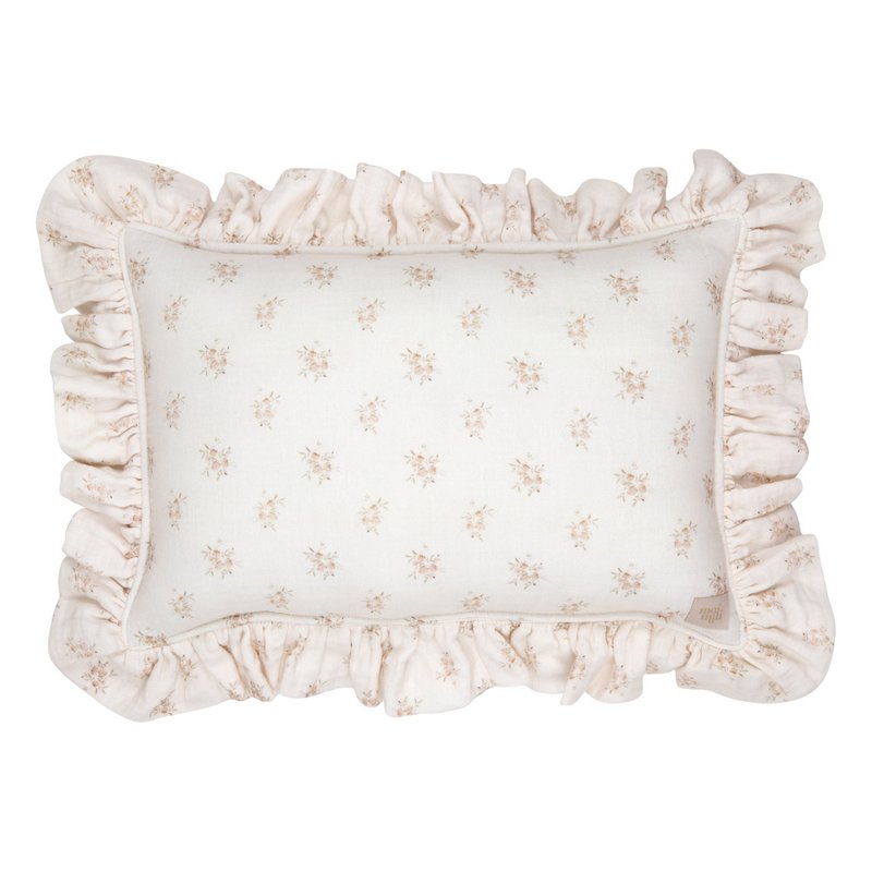 Coussin décoratif en mousseline à volant "Boho Flowers"