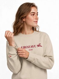 Rundhalsausschnitt aus gebürstetem Fleece