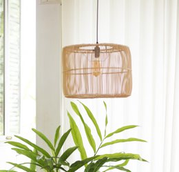 Rattan Lamp | Boho Lampshade | Pendant Light LIKU (2 sizes)