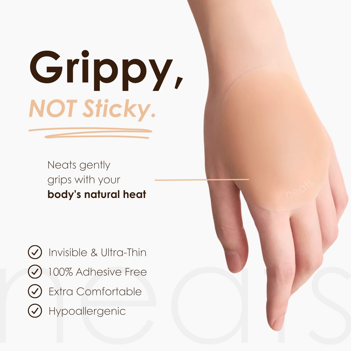Neats Grippy siliconen tepelcovers - 1 paar (champagne)