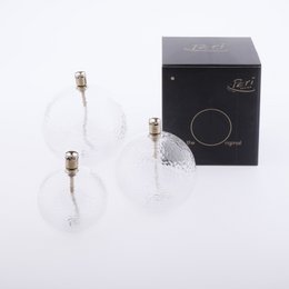 Olielamp Round hammered brass M