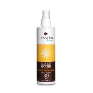 Yoghurt en wortelgezicht en lichaam zonnebrandcrème 30 spf messinian spa
