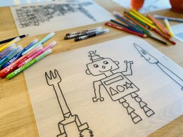 Einfärbbares Tischset Robot Slimpie