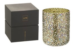 Świeca zapachowa J-Line Tea & Herbs - szklana - zielona - XL - 150U