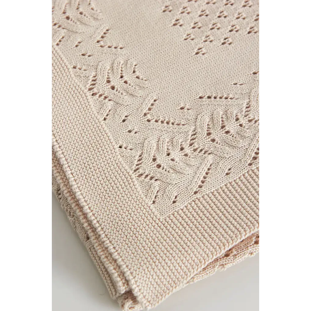 Coperta estiva per bebè in maglia, punto traforato