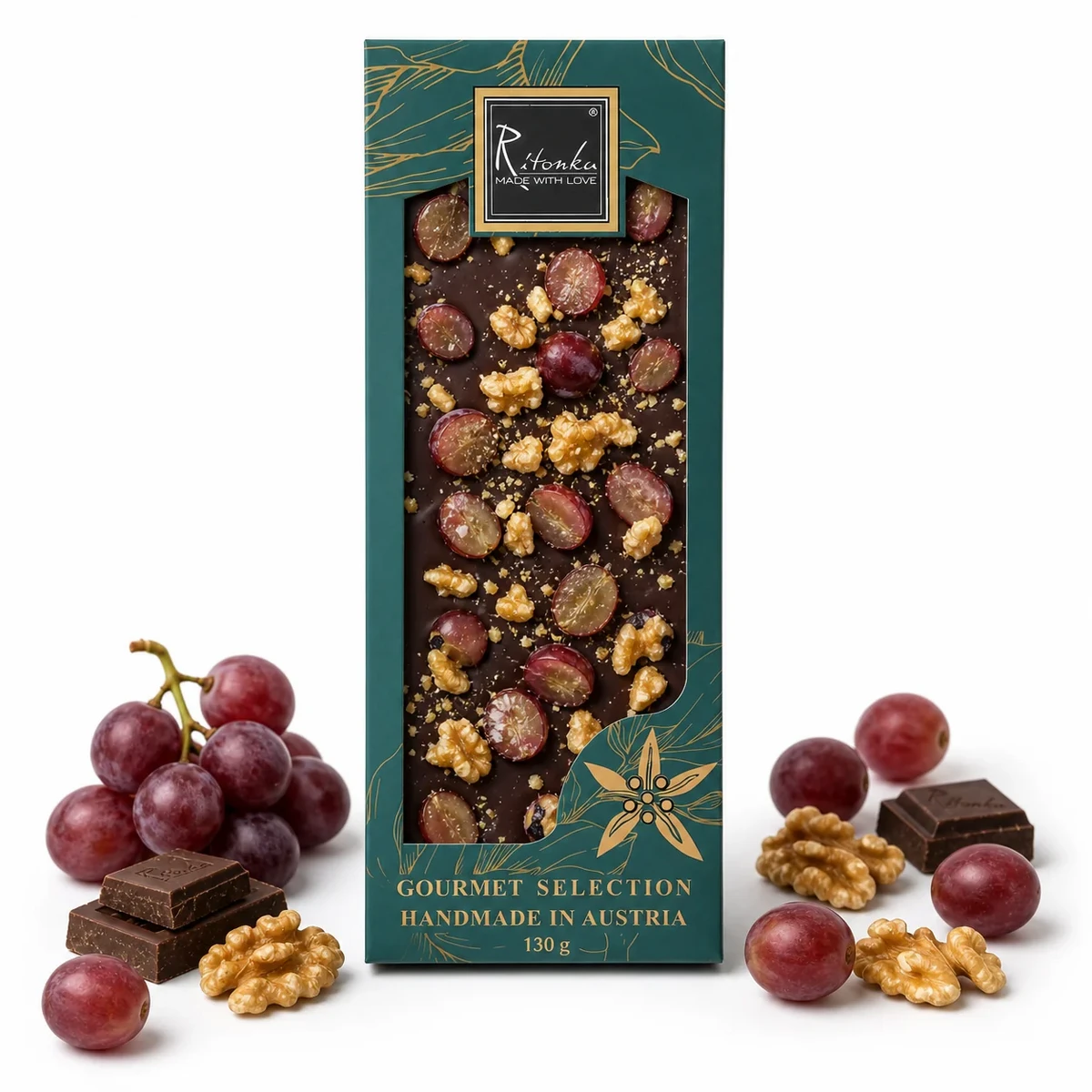 GOURMET dark chocolate, grapes, walnut 130g
