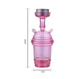 Shisha-Komplettset – ideal für Reisen, Strand, Festivals – Shisha mit Silikonschlauch, Zange, Wasserpfeife, komplettes modernes Acrylglas-Set