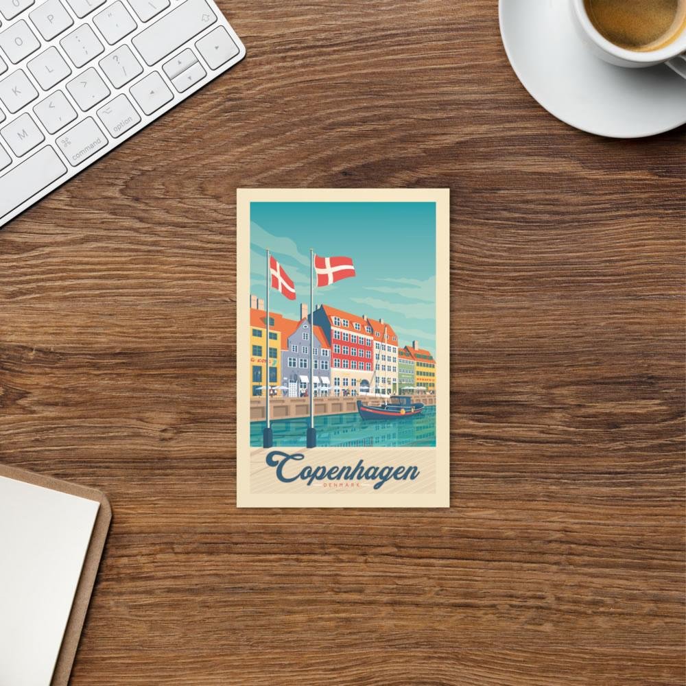 Vintage Kopenhaga Plakat | Plakat Miasto Kopenhaga Dania