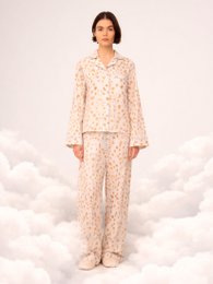 Camicia pigiama bianca con stampa cervo Bambi