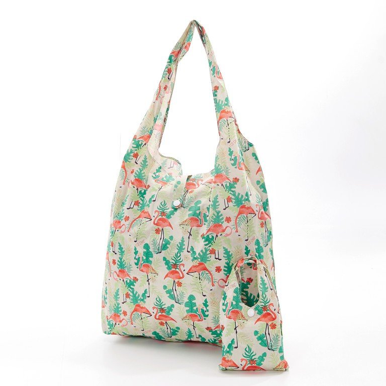 Shopper taske flamingo beige genbrugsnylon