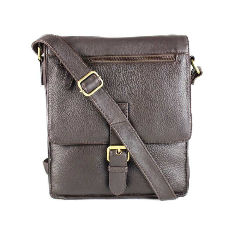 Bandolera de piel estilo vintage con cremalleras CHAPA