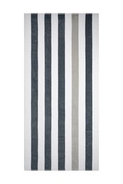 Beach Towel, 100% cotton, 90x190 cm, Stripe Anthracite/Light Grey