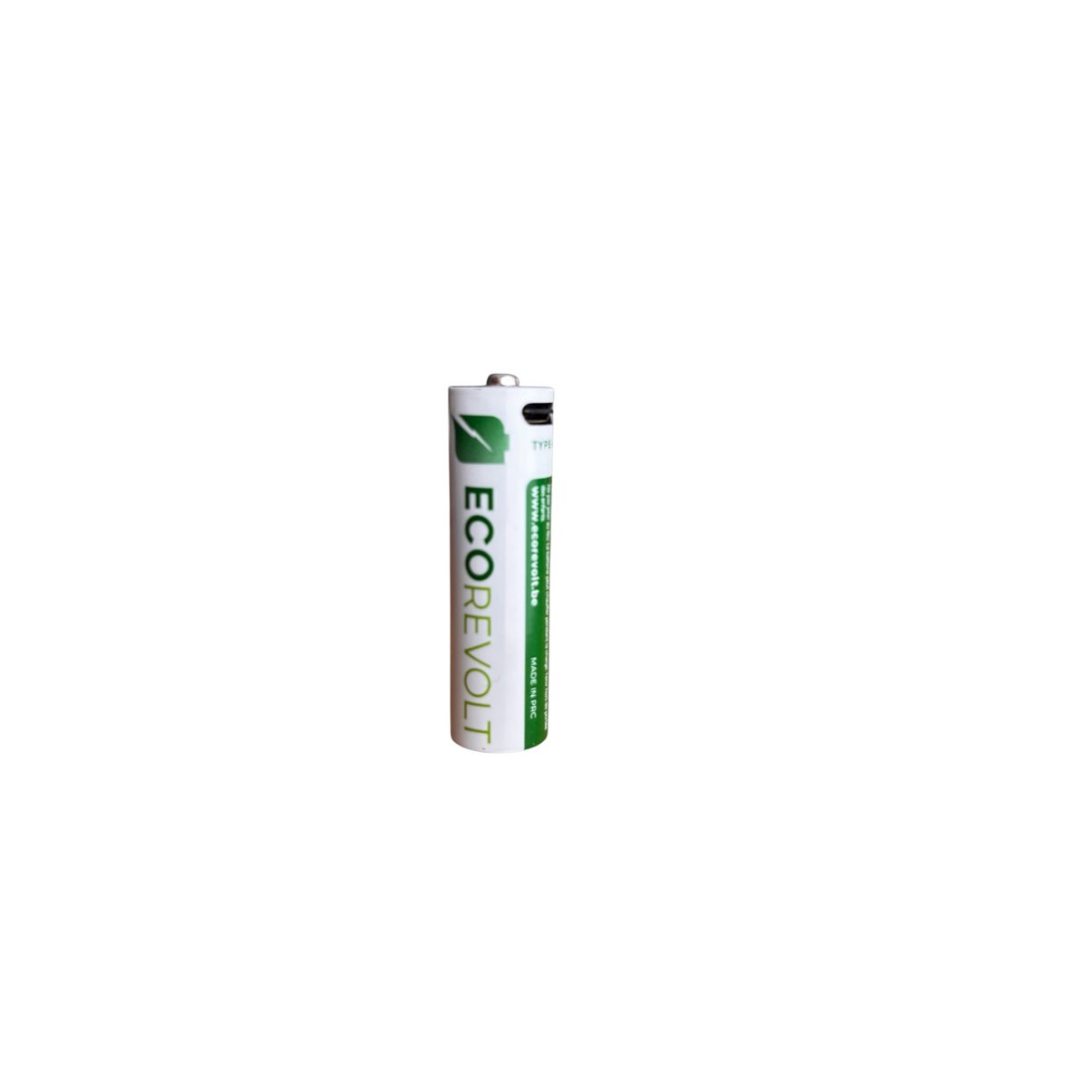 Ecorevolt-pack van 4 repcherable AA Repcherable USB-C 700 MAH 1.5V + 4-kop kabel