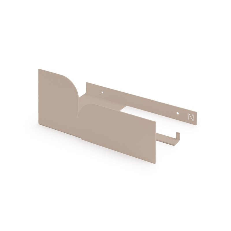 Toilet paper holder with shelf BAUHAUS, beige, black, white