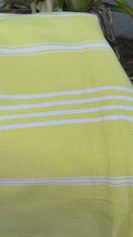 Telo Piscina & Sauna AMARA in Cotone per Hammam – Leggero – Giallo – 180x100 cm