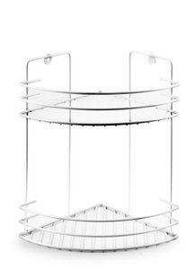 CARL WHITE Bathroom shelf h30x19x19cm 2 levels, triangular
