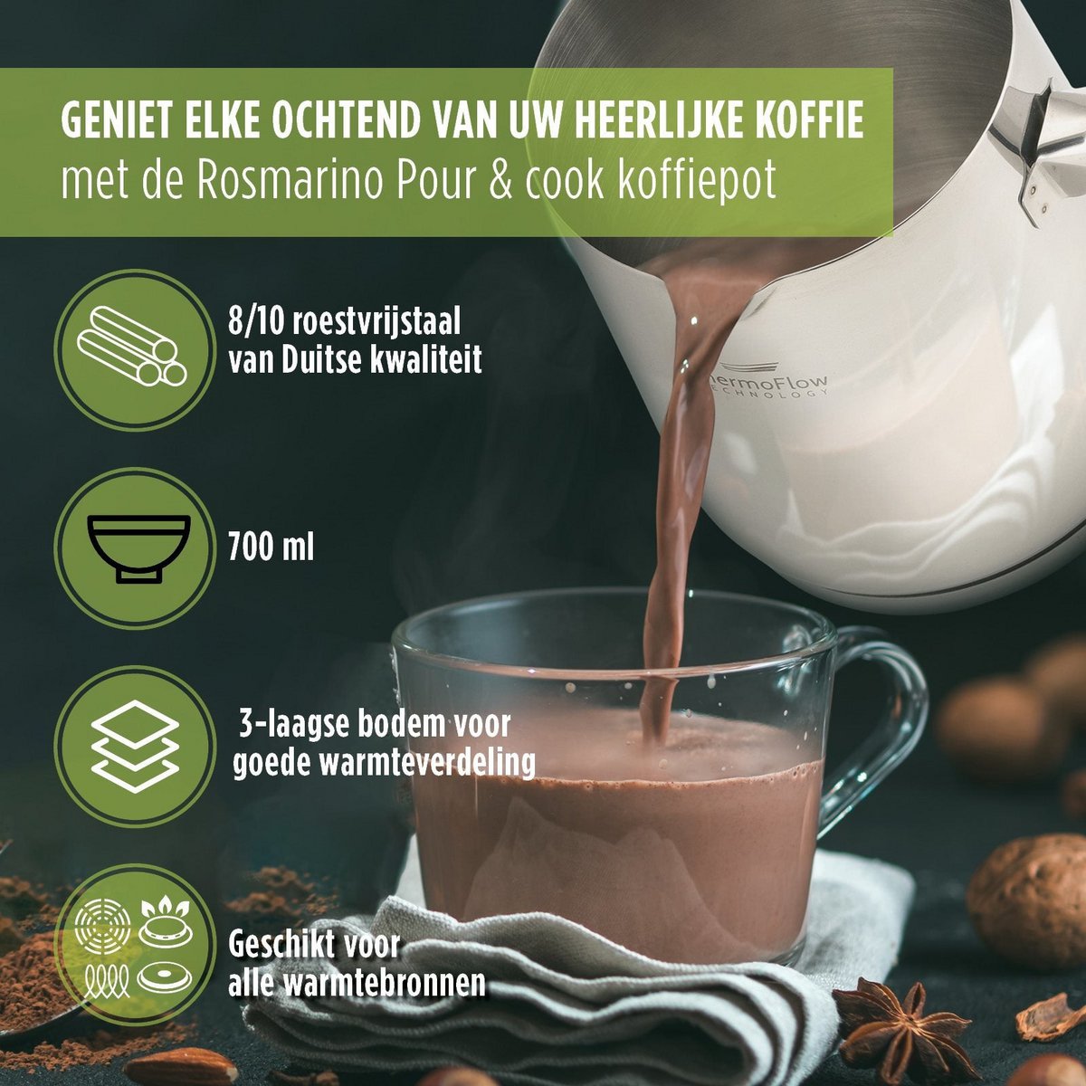 Pour & Cook Coffee Pot - 700ML