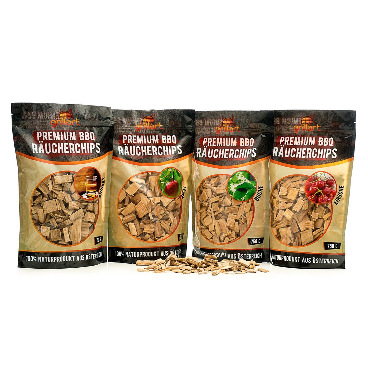 Mix di patatine per affumicare XL premium - legno per affumicare molto attivo / trucioli di legno - confezione conveniente