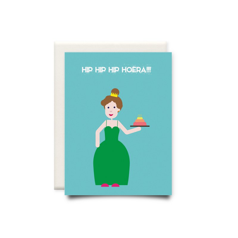 Wenskaart Hoera Prinses
