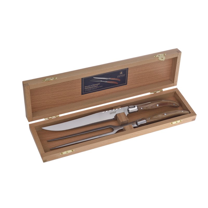 Laguiole Heritage Carving Box i Pakka Wood – 2 stk