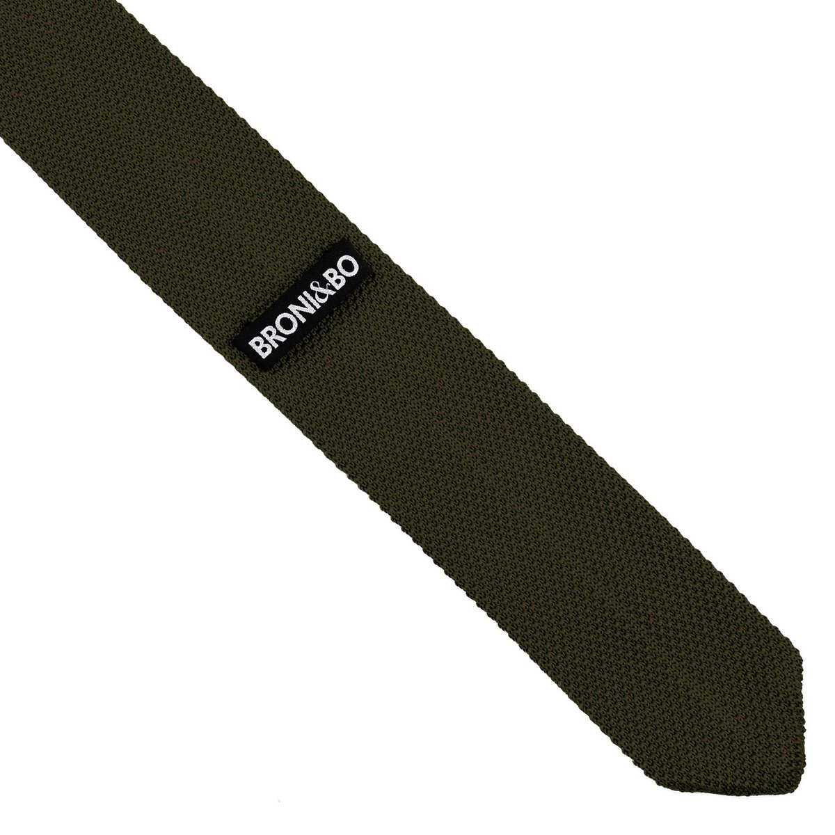 Moss green knitted tie